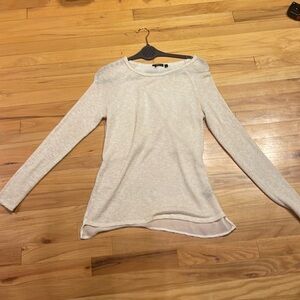 WOMENS Dex Glittering Cream and Gold Long Sleeved Sweater Size M